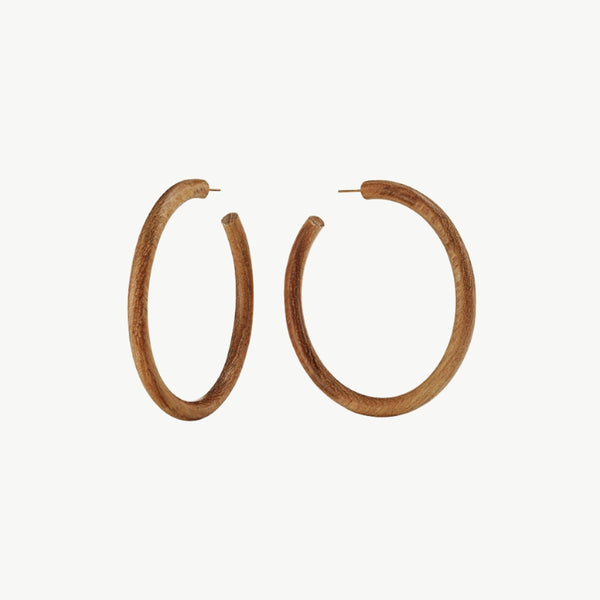soko Arlie Maxi Teak Hoop Earrings Earrings