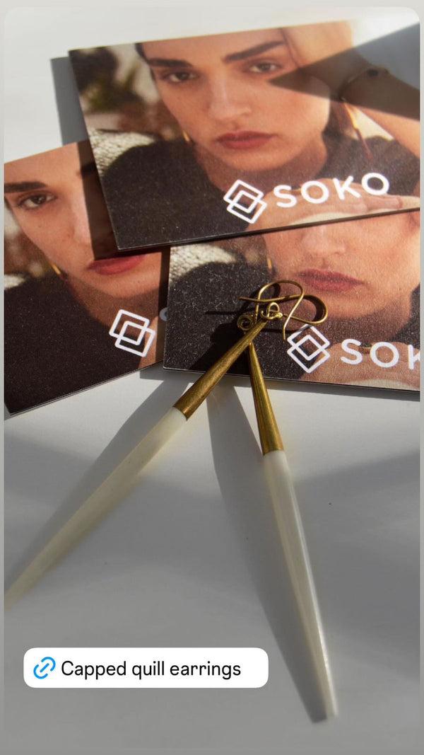 Soko Capped Quill Dangle Earrings Earrings