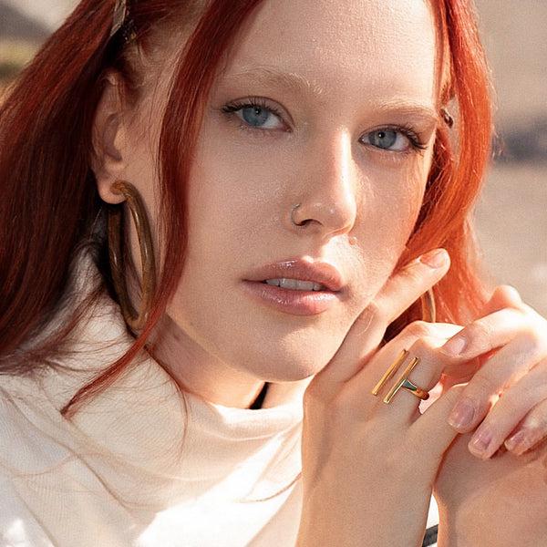 Soko Double Bar Ring Ring