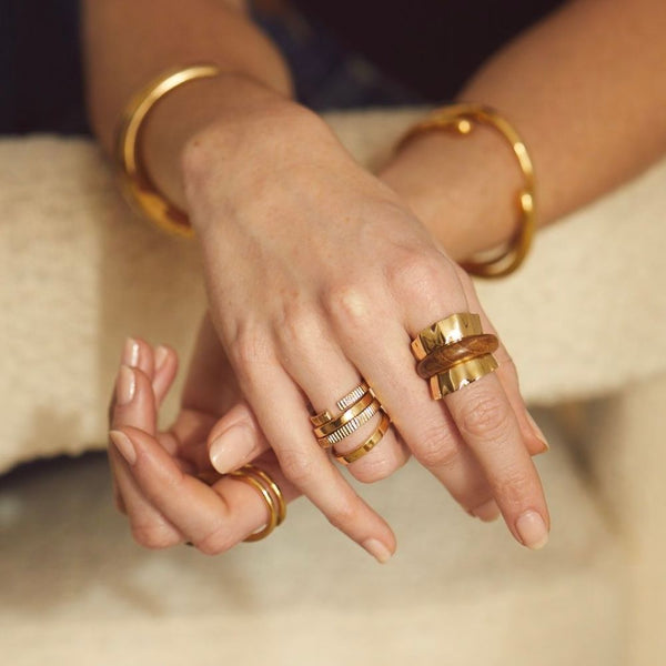 Soko Fuliwa Teak Stacking Rings Ring