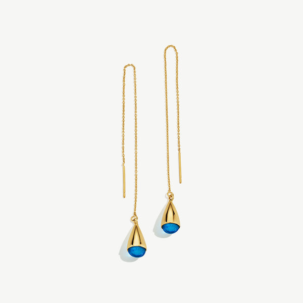 soko Glass Dash Chain Threader Earrings Sale
