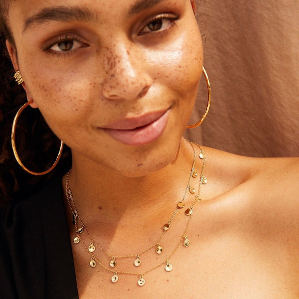 Soko Large Hammered Hoop Earrings Earrings