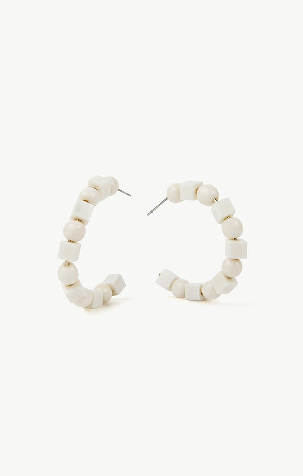 Soko Mixed Shapes Beaded Hoops Earrings