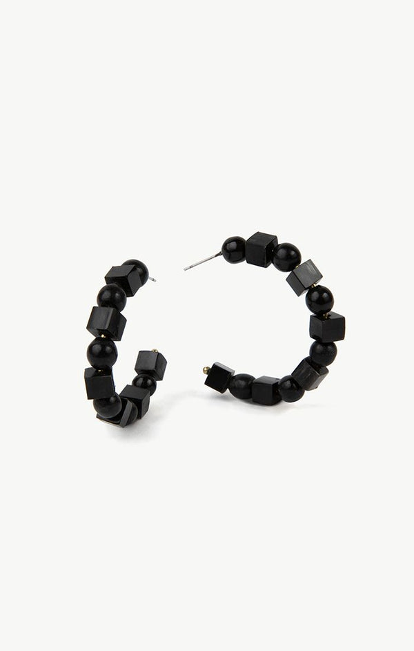 Soko Mixed Shapes Beaded Hoops Earrings