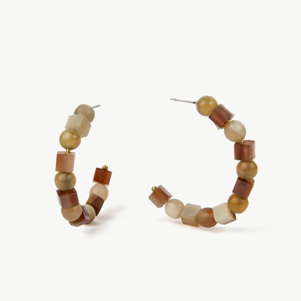 soko Mixed Shapes Beaded Hoops Earrings