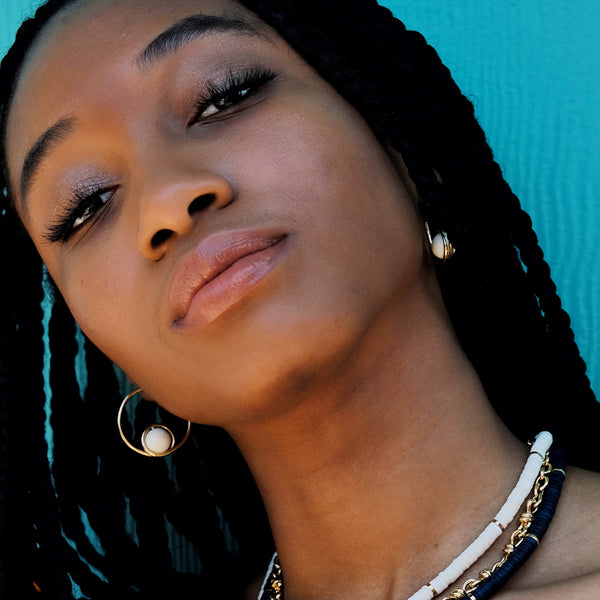 Soko Mpira Bone Hoop Earrings Earrings