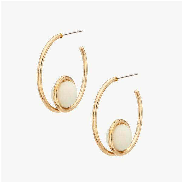 soko Mpira Bone Hoop Earrings Earrings
