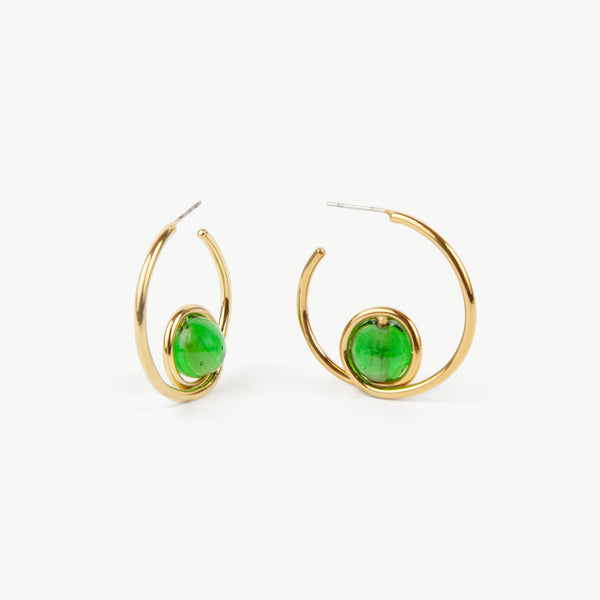 soko Mpira Glass Hoop Earrings Sale