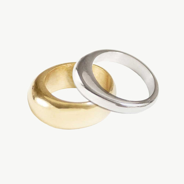 soko Organic Mixed Metal Stacking Rings Ring