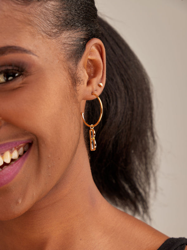 Soko SOKO Signature Initial Hoop Earrings Sale