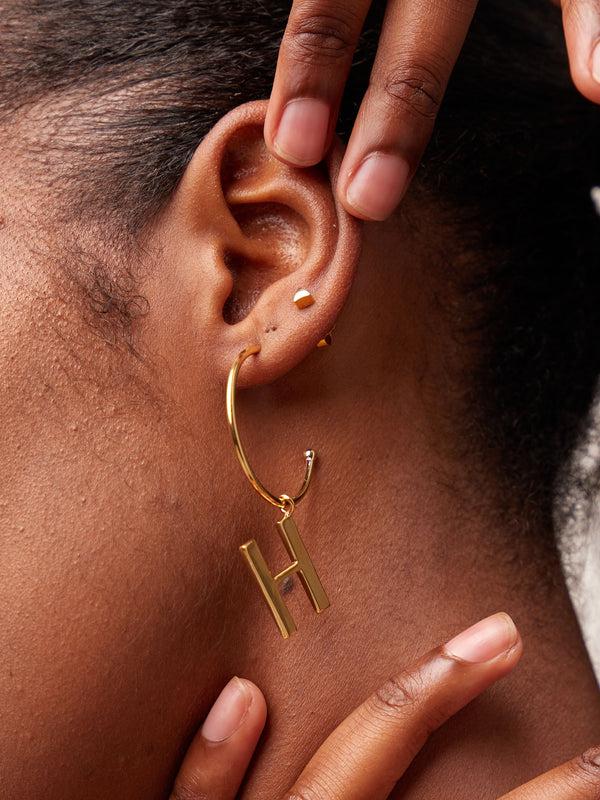 Soko SOKO Signature Initial Hoop Earrings Sale