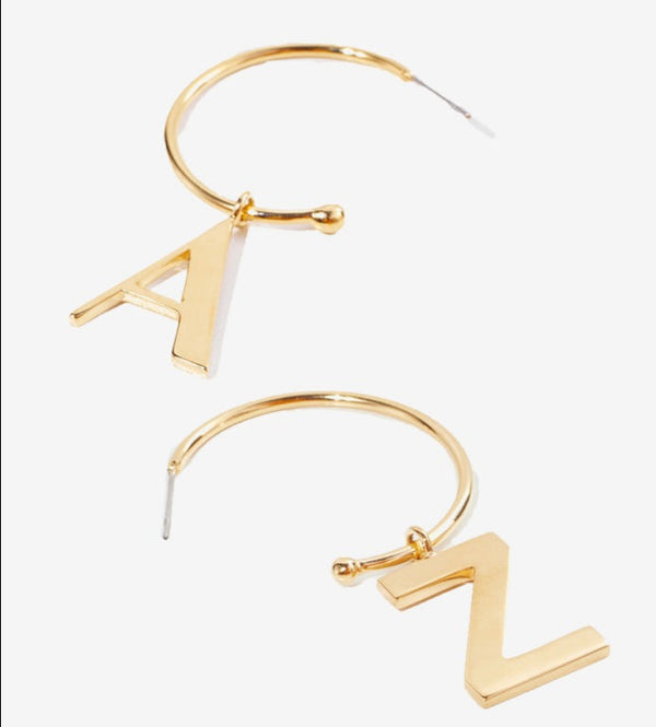 soko SOKO Signature Initial Hoop Earrings Sale