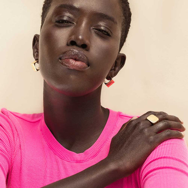 Soko Square Signet Ring Ring