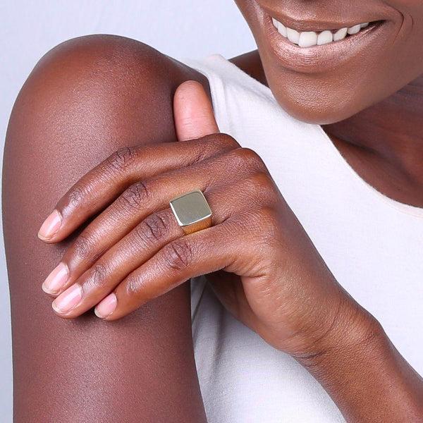 Soko Square Signet Ring Ring