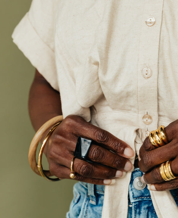 Soko Sura Horn Statement Ring Ring