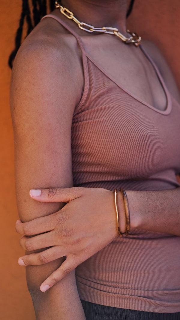 Soko Teak Sabi Outline Cuff Bracelet Bracelet