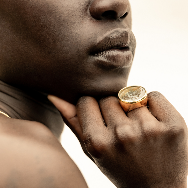 Soko Wazi Glass Statement Ring Sale