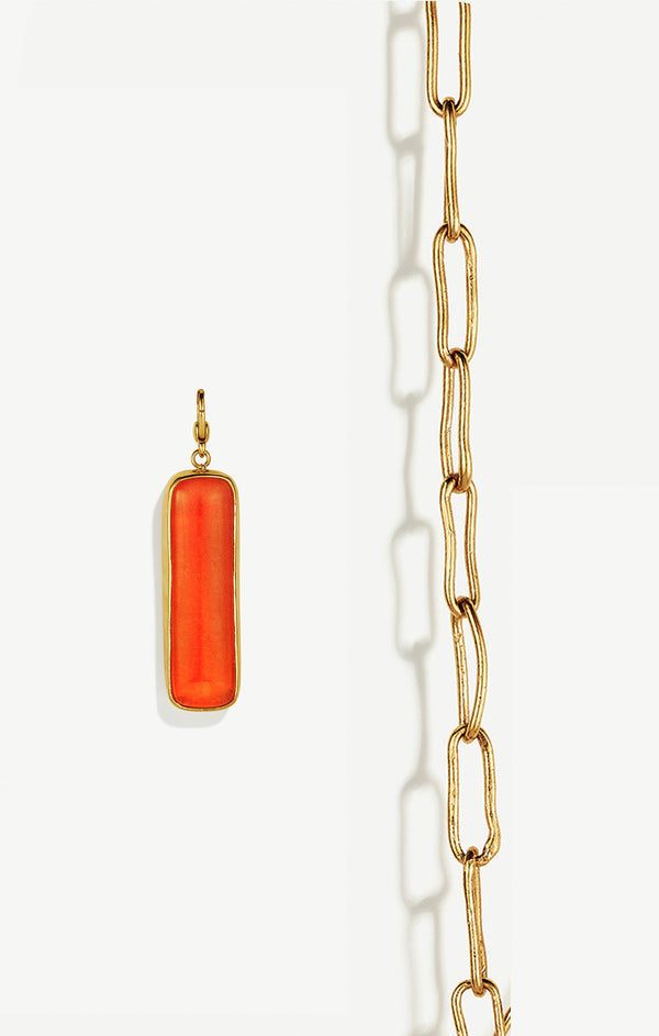 Soko Umbo Rectangle Necklace Charm & Mini Ellipse Link Necklace Set Necklace