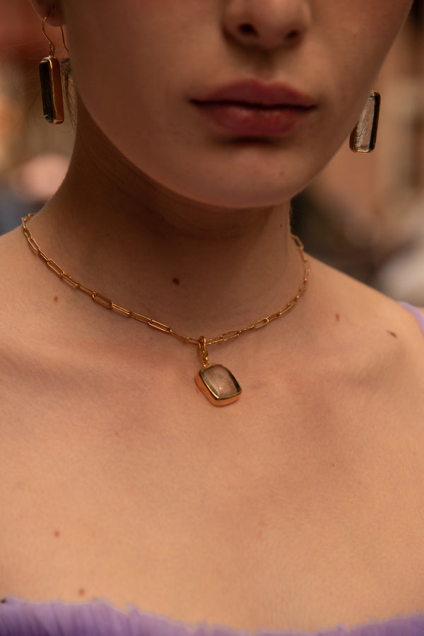 Soko Umbo Square Necklace Charm & Mini Ellipse Necklace Set Sale