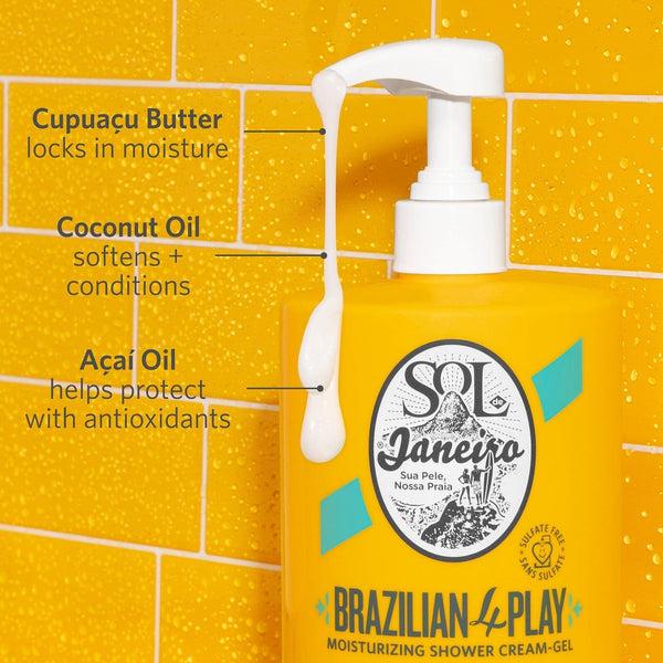 Sol De Janeiro Brazilian Play Moisturizing Shower Cream-Gel 1 Liter Bundle
