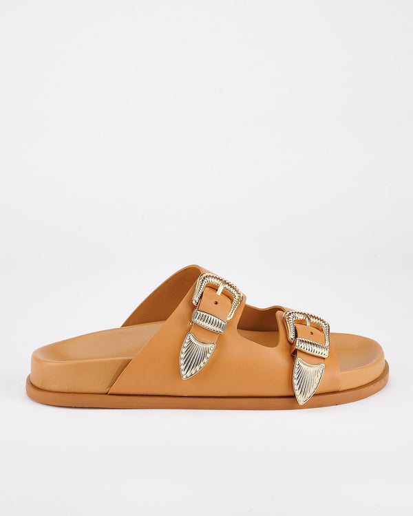 sol sana Amalfi Footbed Tan/Gold