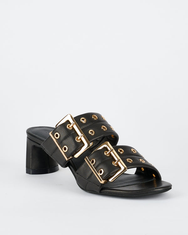 Sol Sana Bowery Heel Black/Gold