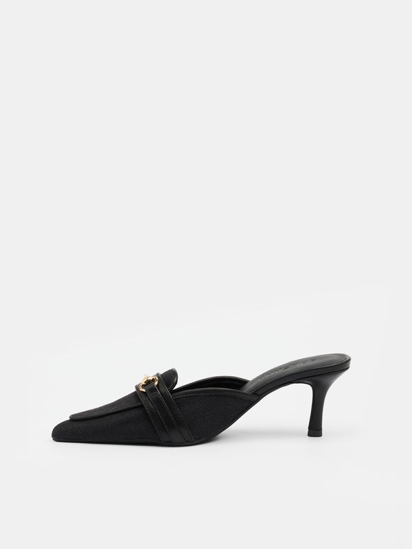 Sol Sana Carrie Mule Black Canvas