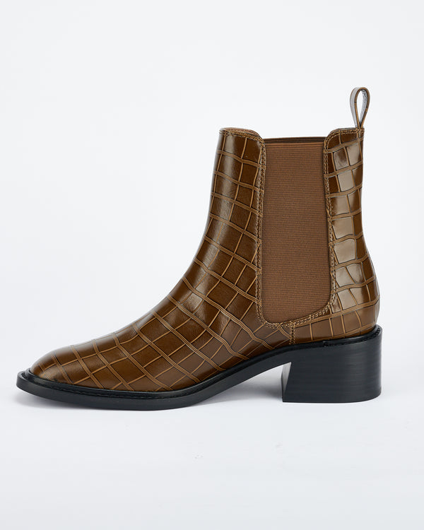 Sol Sana Chelsea Boot Olive Croc