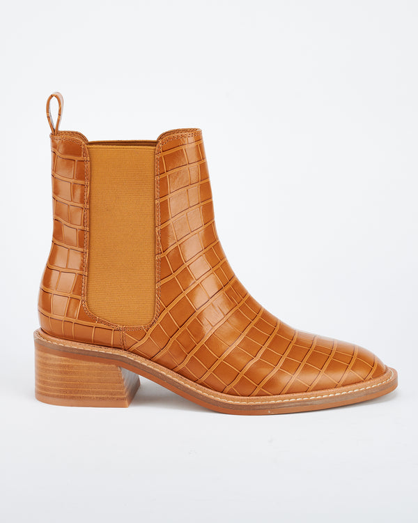 sol sana Chelsea Boot Tan Croc