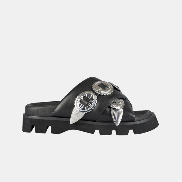sol sana Concho Footbed Black/Silver