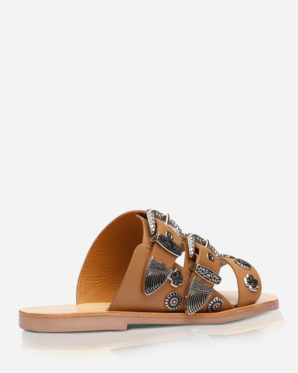 Sol Sana Eastwood Slide Tan/Silver