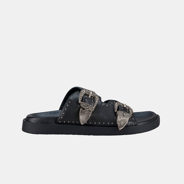 sol sana Eastwood Stud Footbed Black/Silver
