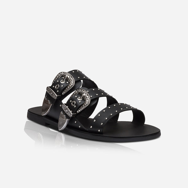 Sol Sana Eastwood Stud Slide Black/Silver