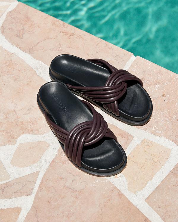 Sol Sana Este Footbed Mullberry / Black