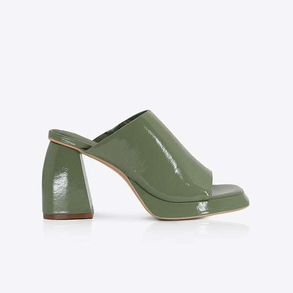 sol sana Eva Mule Patent Olive
