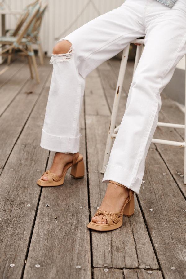 Sol Sana Evita Platform Heel Tan