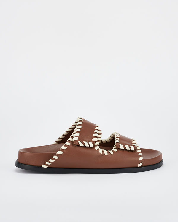 sol sana Fontelina Footbed Cocoa / Off White Trim