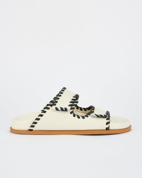 sol sana Fontelina Footbed Off White / Black Trim
