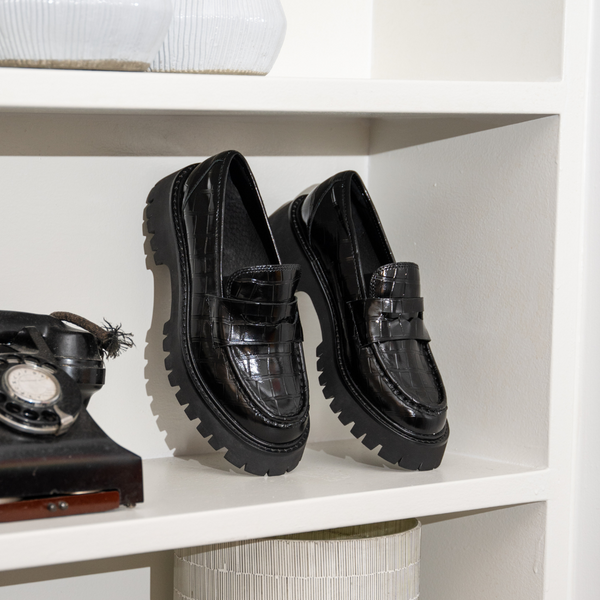 Sol Sana Maritime Loafer Black Croc