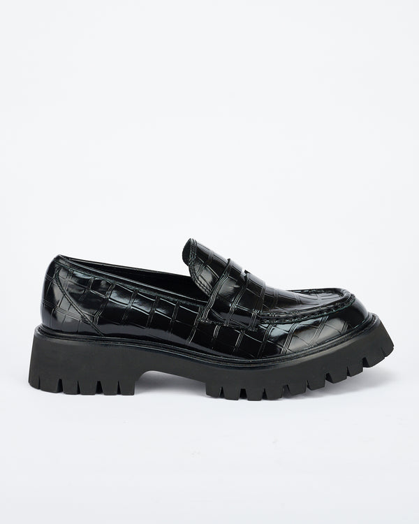 sol sana Maritime Loafer Black Croc