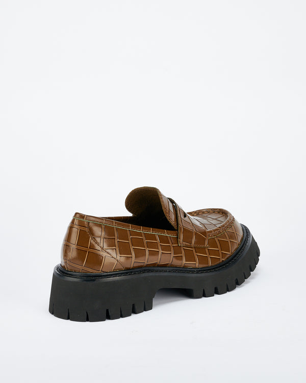 Sol Sana Maritime Loafer Olive Croc