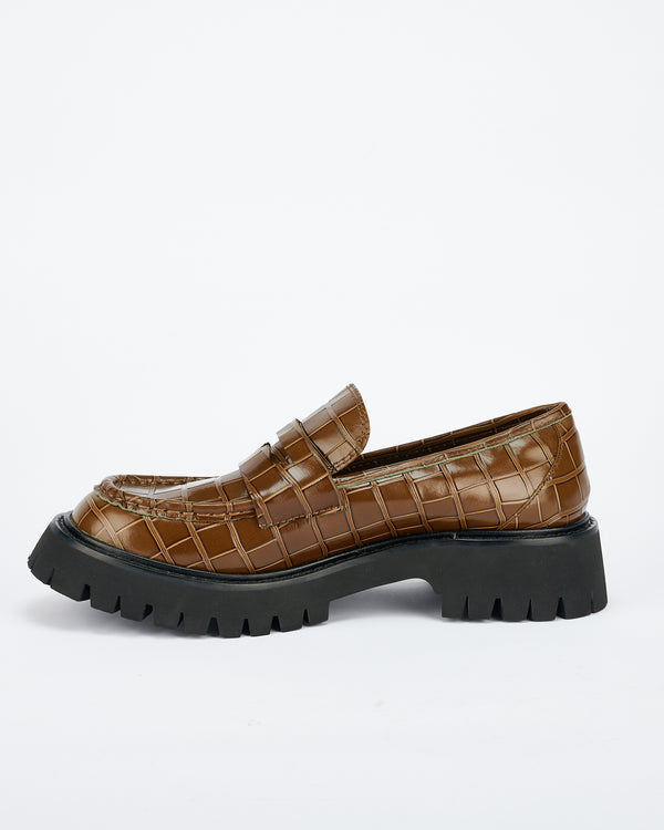 Sol Sana Maritime Loafer Olive Croc