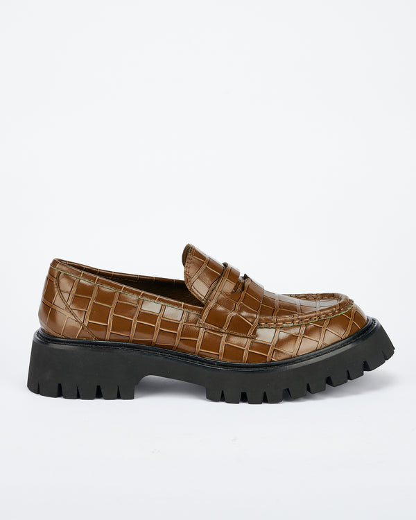 sol sana Maritime Loafer Olive Croc