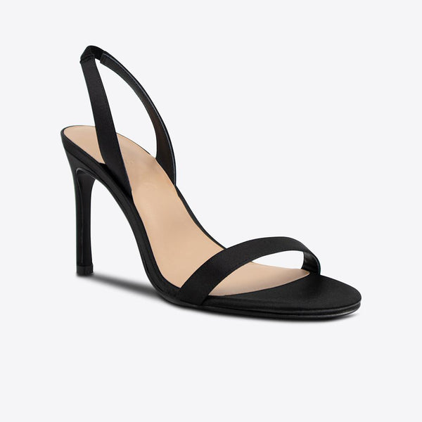 Sol Sana Martini Heel Black Satin