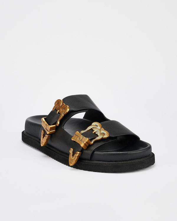 Sol Sana Scribe Footbed Black/Gold