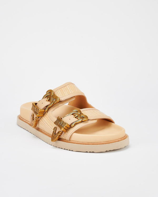 Sol Sana Scribe Footbed Natural Woven/Gold
