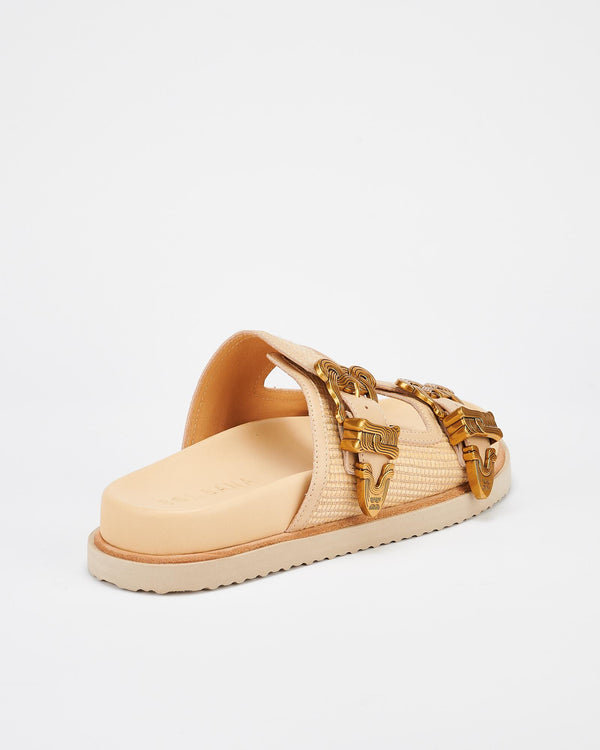 Sol Sana Scribe Footbed Natural Woven/Gold