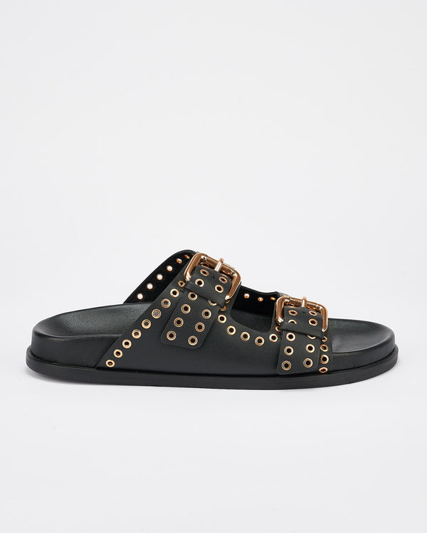 sol sana Thea Footbed Black/Gold