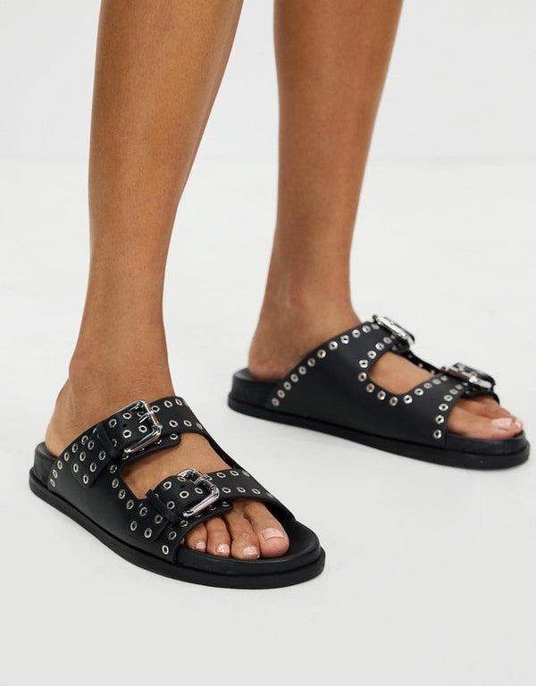 Sol Sana Thea Footbed Black/Silver
