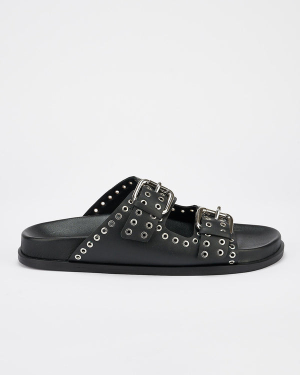 sol sana Thea Footbed Black/Silver